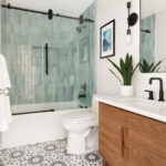 75 Mid Century Badezimmer Ideen & Bilder – Juni 2024 | Houzz De Pertaining To Badezimmer Vintage Modern