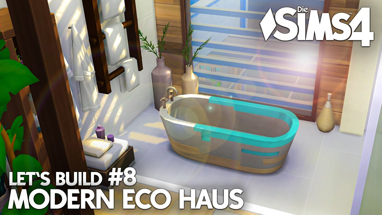 Eco Bad Einrichten | Die Sims 4 Modern Eco Haus Bauen Und Einrichten |  Let'S Build #8 within Sims 4 Badezimmer