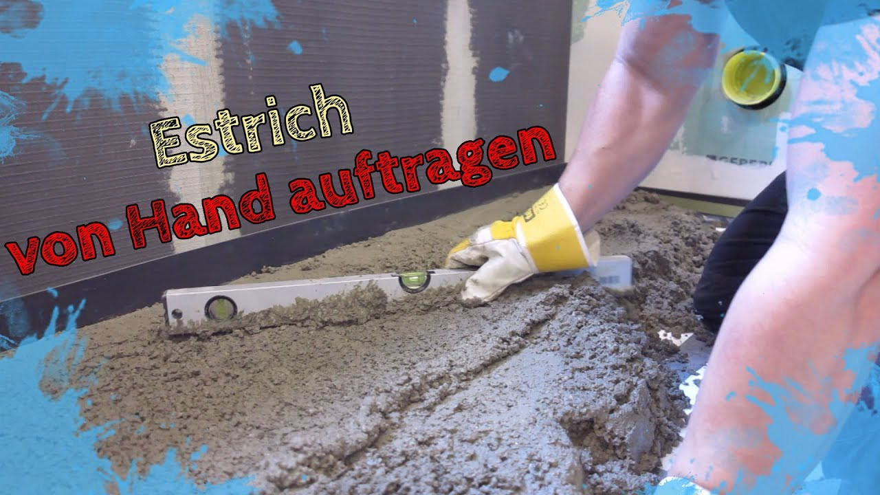 Estrich Im Badezimmer Von Hand Auftragen within Estrich Badezimmer