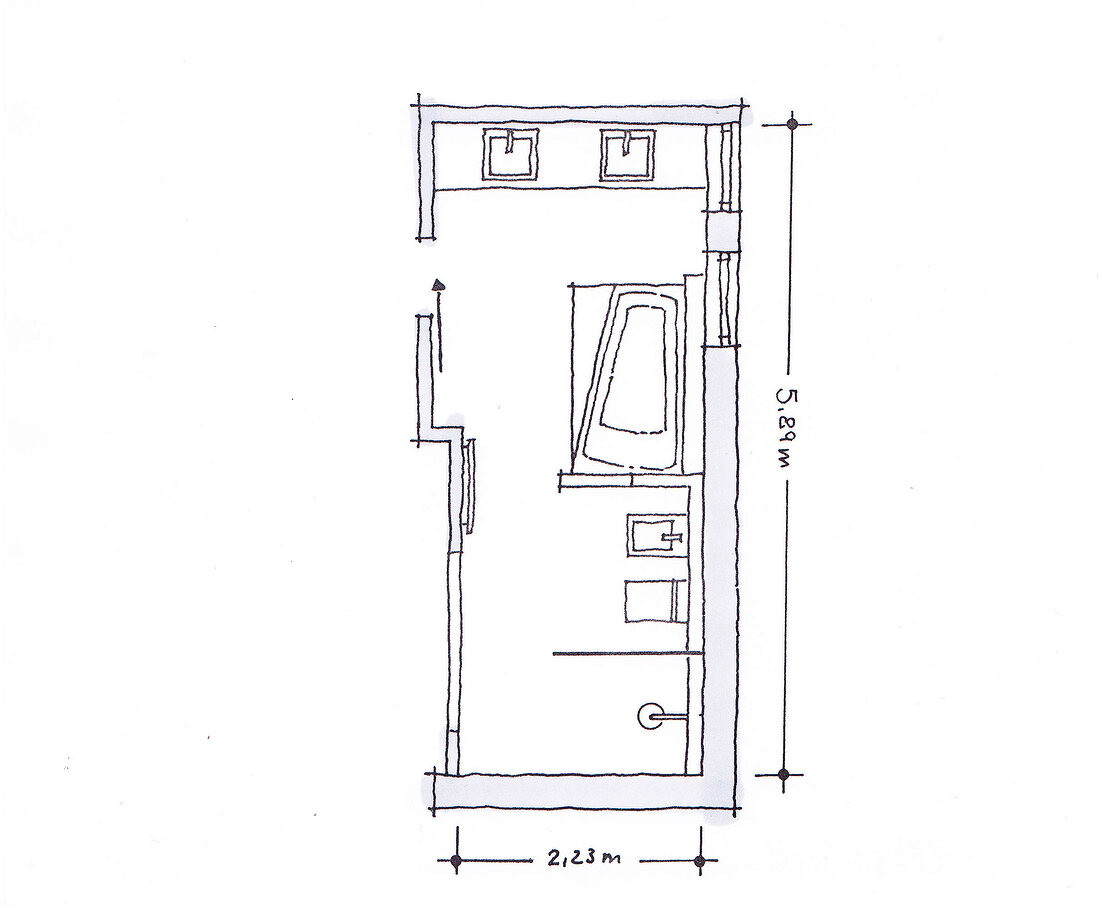 Illustration, Grundriss, Badezimmer … – Bild Kaufen – 10294475 inside Badezimmer Grundriss Rechteckig