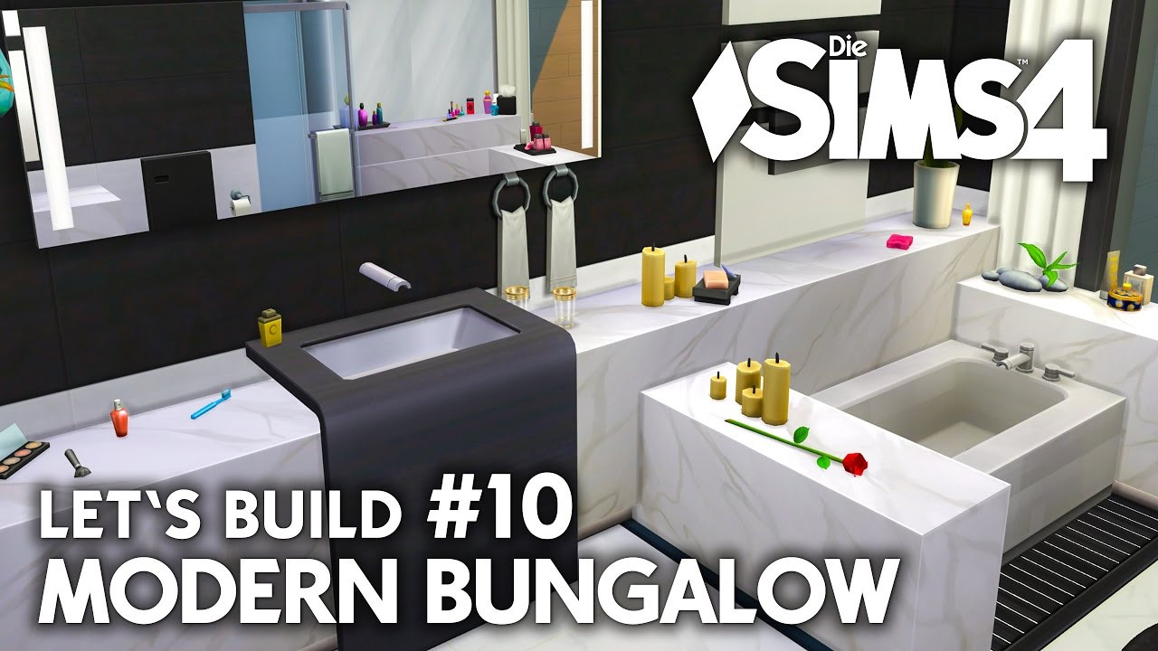 Marmor Bad | Die Sims 4 Haus Bauen | Modern Bungalow #10 - Let'S Build  (Deutsch) throughout Sims 4 Badezimmer