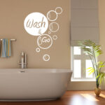 Wandtattoo – Wash & Go – Dekoration Fürs Badezimmer With Wandtattoo Badezimmer