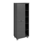 Bad Beistellschrank In Grau 45 Cm Breit – Juventuda Regarding Badezimmer Beistellschrank